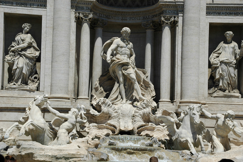 Trevi Fountain, Rome, Italy / FCO Rome Trevi Fountain detail 02